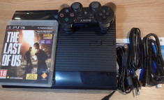 Consola Sony Playstation 3 UltraSlim 500Gb impecabila Joc Blu-Ray The Last of Us foto