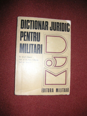 Dictionar juridic pentru militari (1975) foto