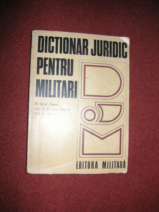 Dictionar juridic pentru militari (1975)