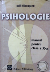 PSIHOLOGIE MANUAL PENTRU CLASA A X-A - Iosif Marcusanu foto