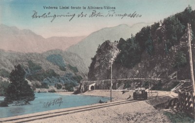 VEDEREA LINIEI FERATE LA ALBIOARA-VALCEA EDITURA O. THURINGER , RM. VALCEA foto