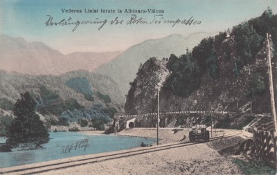 VEDEREA LINIEI FERATE LA ALBIOARA-VALCEA EDITURA O. THURINGER , RM. VALCEA foto