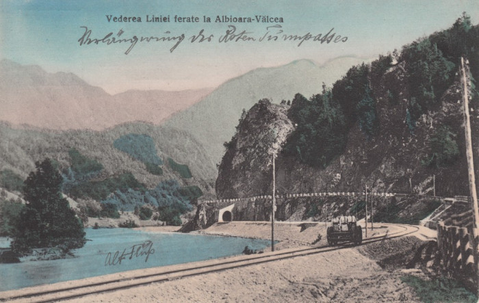 VEDEREA LINIEI FERATE LA ALBIOARA-VALCEA EDITURA O. THURINGER , RM. VALCEA