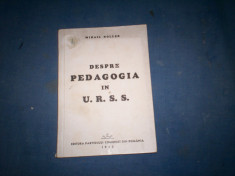 DESPRE PEDAGOGIA IN URSS MIHAIL ROLLER foto