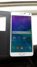 Samsung Galaxy Note 4 32GB alb impecabil + husa flip foto