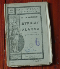 carte biblioteca Minerva - Strigat de alarma de Guy de Maupassant - 116 pagini ! foto