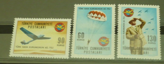 TURCIA 1965 – AVIATIE SI PARASUTISM SPORTIV, serie MNH P169 TURCIA 1965 – AVIATIE SI PARASUTISM SPORTIV, serie MNH P169