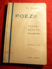 Gh.Bacovia - Poezii : Plumb , Scantei , Galbene - Ed. Ancora IIIa interbelica foto