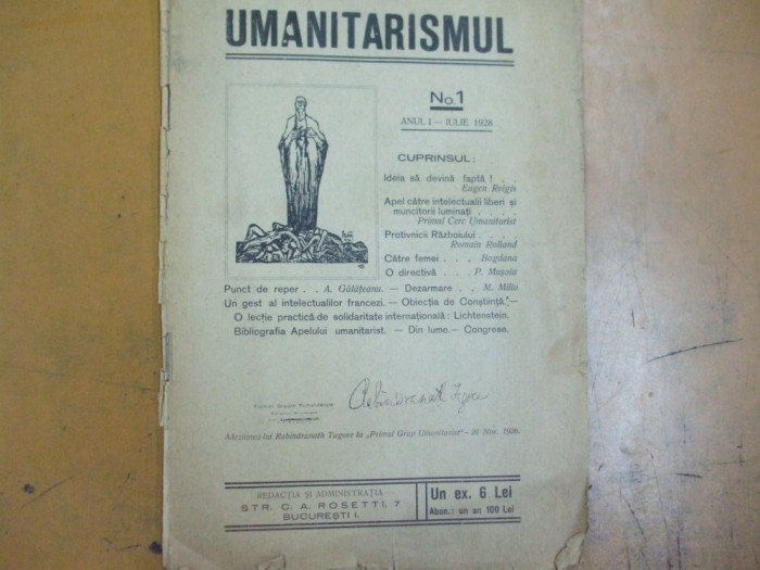 Umanitarismul an I numarul 1 iulie 1928 017