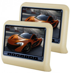 1 DVD + 1 Monitor AV SET 999 pentru tetiere auto GRI foto