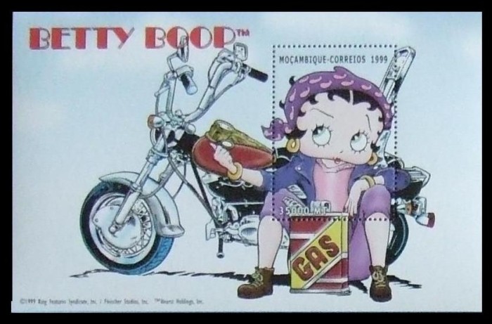 MOZAMBIQUE 1999 - BETTY BOOP 1 S/S, NEOBLITERATA - E3377 foto mare MOZAMBIQUE 1999 - BETTY BOOP 1 S/S, NEOBLITERATA - E3377 foto mare