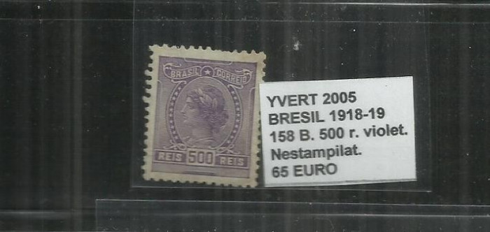 BRAZILIA - 1918 -19 - 158 B . 500R.