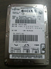 Hard disk laptop IDE 40GB Fujitsu MHT2040AH Testat! Garantie! foto