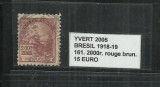 BRAZILIA - 1918 -19 - 161. 2000 R., Stampilat