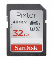 SanDisk - Pixtor 32GB SDHC Class 10 Memory Card - Black/Red foto