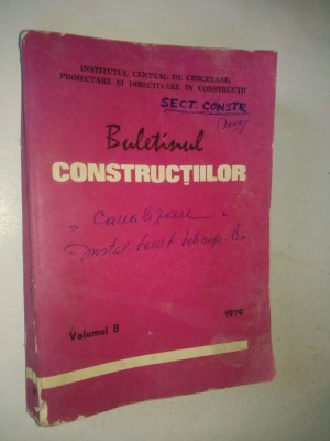 Buletinul constructiilor Vol. 8 / 1979 foto