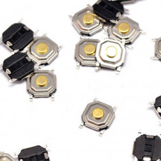 Microintrerupator tact SMD PCB / push button 5.2x5.2x1.5mm 0.05A/12VDC foto