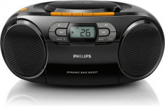 Philips Microsistem audio Philips AZ328/12, 2 W, CD+ caseta, negru foto