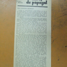 Bilete de papagal nr. 447, director Tudor Arghezi 25 iulie 1929
