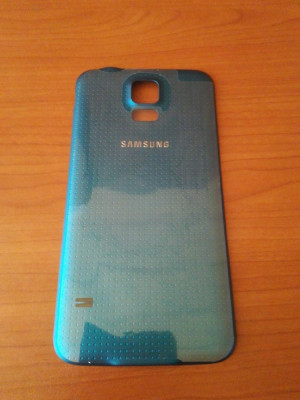 Capac Samsung Galaxy S5 G900 G900F carcasa baterie spate albastru foto