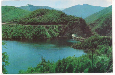 % carte postala (ilustrata)-SIBIU-Barajul Negovanu si lacul de acumulare foto
