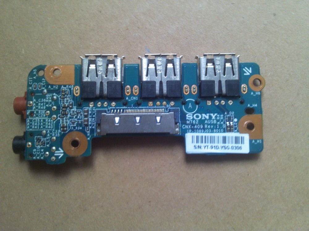 Carte Avec 2 Ports USB 2.0 Pour Sony VAIO VGN-NR21E - Occasion, Fonctionnelle, Pour Remplacer Ou Réparer