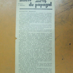 Bilete de papagal nr. 437, director Tudor Arghezi 13 iulie 1929