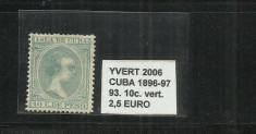CUBA 1896 - 97 - 93. 10 C. foto