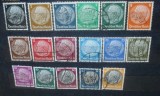 GERMANIA 1933/36 &ndash; PRESEDINTELE PAUL VON HINDENBURG, serie stampilata, F130