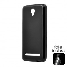 Husa Allview V1 Viper S 3G Lemontti Silicon Negru (folie inclusa) foto