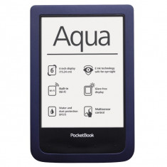 eBook Reader PocketBook Aqua, 6 inch, rezistent la apa si praf, albastru inchis foto