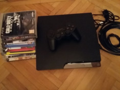 Consola Sony PlayStation 3 Slim, 160GB, Neagra, model CECH-2504A foto