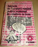 Subiecte de literatura romana pentru admiterea la liceu - Rodica Olivotto, Clasa 8, Limba Romana