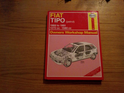 FIAT TIPO * Owners Workshop Manual - 1988 to 1991 * 1372cc = 1580cc foto