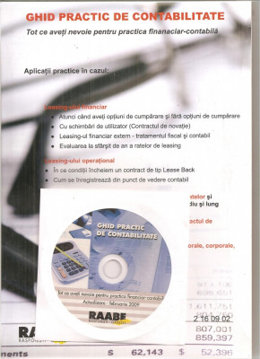 (C6265) GHID PRACTIC DE CONTABILITATE FEBRUARIE 2009, LEASING FINANCIAR... CU CD foto