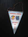 Romania - Anglia (1 mai 1985) / fanion