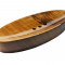Sapuniera (savoniera) baie ovala lemn de nuc lux