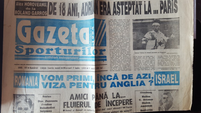 Ziarul Gazeta Sporturilor nr 1631 din 7 iunie 1995