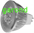 Spot cu 3 LED-uri, 12V/3W c.c., dulie MR16 - lumina alba/6567 foto