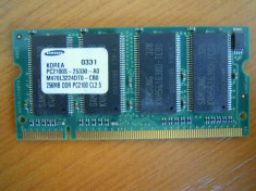 Memorie RAM 256 Mb DDR DDR1 266 Mhz SODIMM Samsung M470L3224DT0-CB0 Perfecta! foto