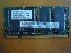 Memorie RAM 256 Mb DDR DDR1 266 Mhz SODIMM Hynix HYMD232M646A6-H A4 Perfecta! foto
