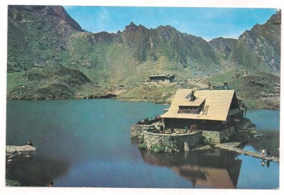 % carte postala (ilustrata)-MUNTII FAGARAS-Lacul si cabana Balea foto