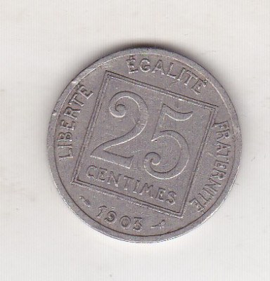 bnk mnd Franta 25 centimes 1903 foto