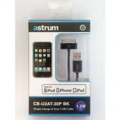 Cablu de date Apple iPhone 4 CB-U2AT30P Astrum Negru