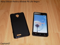 Husa Silicon Pentru Allview P6 Life Negru foto