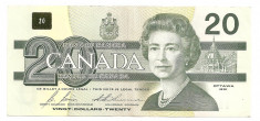 CANADA 20 DOLLARS DOLARI 1991 XF foto