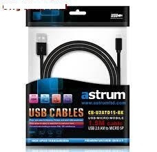 Cablu USB 2.0 AM to BM Printer 10m CB-U2AB10-BK Astrum foto