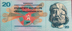 Bancnota 20 Coroane - RS CEHOSLOVACIA, anul 1970 UNC --- * Cod 786 foto