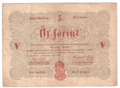 UNGARIA 5 FORINT 1848 VF foto