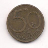 No(1) moneda-AUSTRIA -50 Groschen 1965
